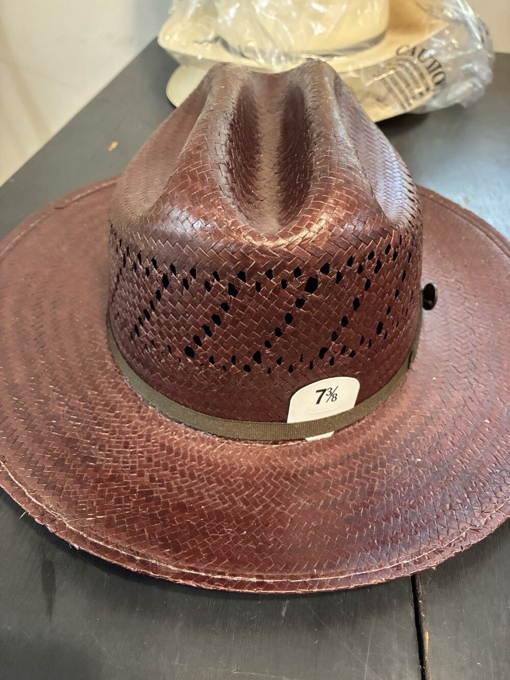 Stetson Redwood Open Road Straw Cowboy Hat Size 7 3/8 Large New Liquidation